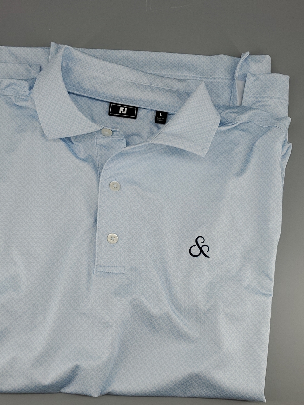 FootJoy Light Blue Micro-Print Polo